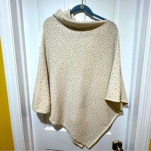 LA FIORENTINA PONCHO WITH EMBELLISHMENTS